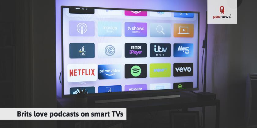 A smart TV in the UK, with some TV apps