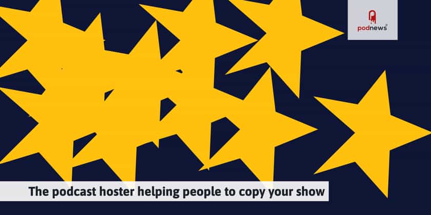 Lots of copies of Spreaker stars.
