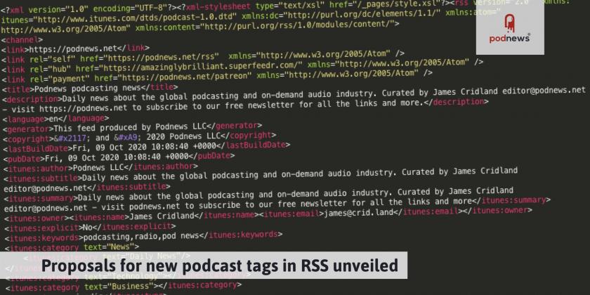 Proposals for new podcast tags in RSS unveiled