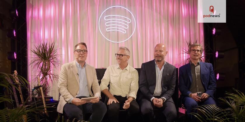 Ed Couchman, Gary Lineker, Alan Shearer and Robert Peston