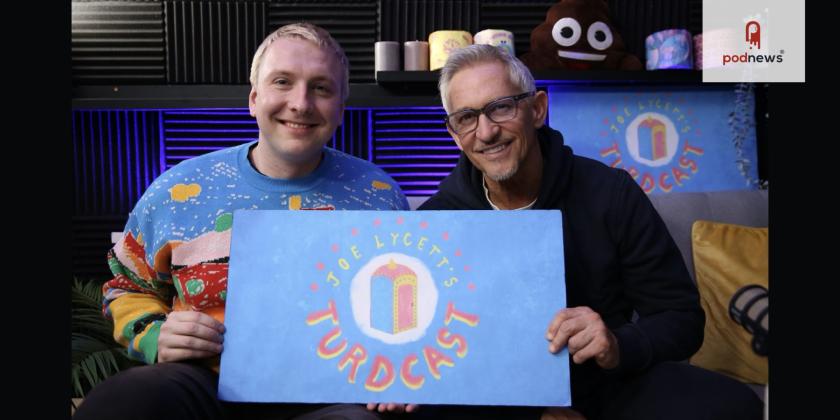 Joe Lycett and Gary Lineker for episode one of Turdcast