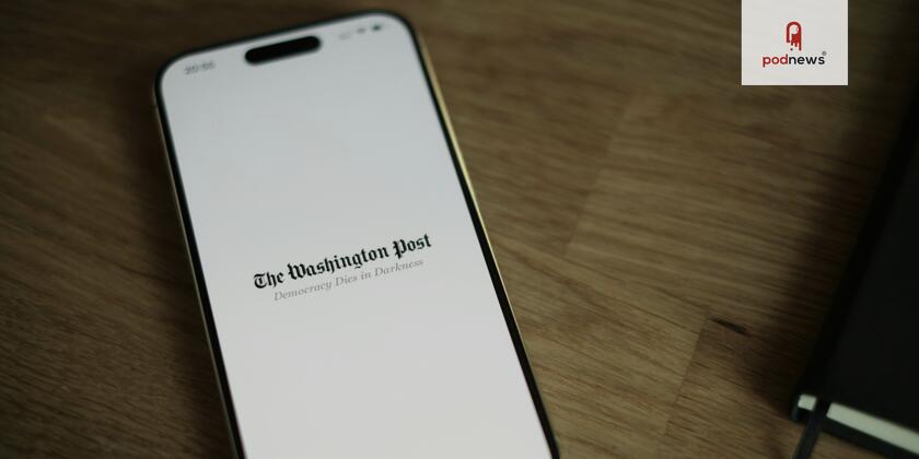 The Washington Post logo on a mobile phone screen