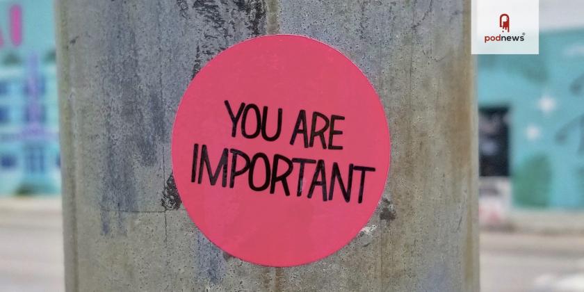 You Are Important sticker on a lamp post