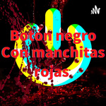 Botón Negro Con Manchitas Rojas