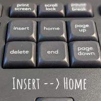 Insert --> Home